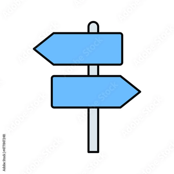 Fototapeta Direction board Vector icon which is suitable for commercial work and easily modify or edit it

