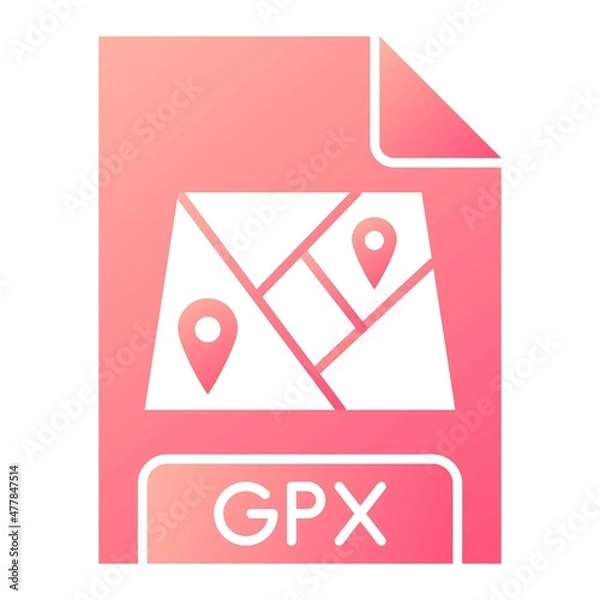 Fototapeta Vector GPX Glyph Gradient Icon Design