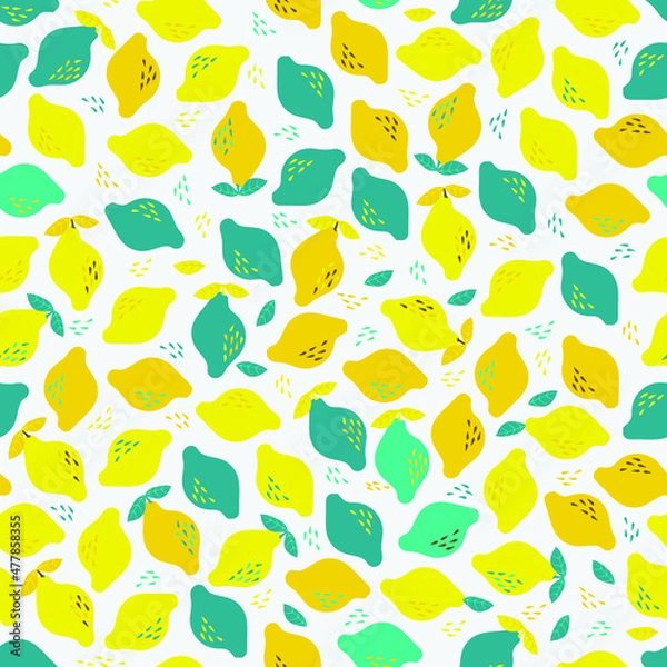 Obraz Colorful citrus fruit repeating pattern 