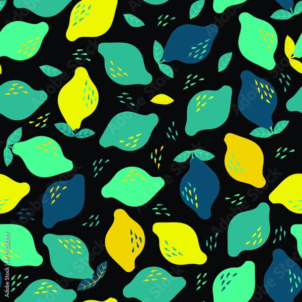 Obraz Colorful citrus fruit repeating pattern 