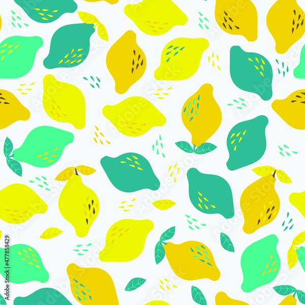 Obraz Colorful citrus fruit repeating pattern 