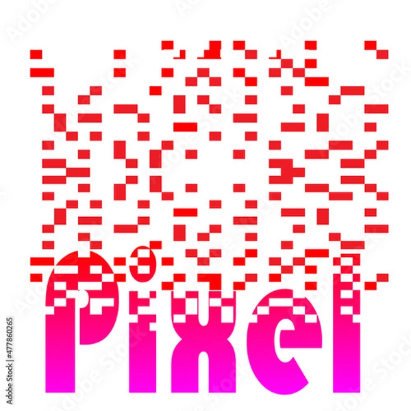 Fototapeta illustration design of pixel design with some various design concept