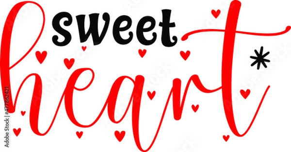 Obraz Sweet heart svg design vector file