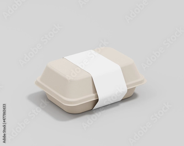 Obraz Eco-friendly square food package with label