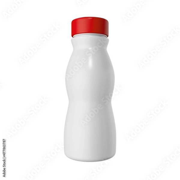 Obraz Red White Milk Bottle Mockup Blank