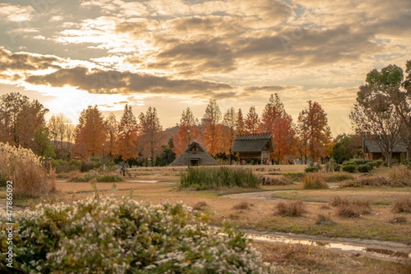 Obraz sunset in the mountains