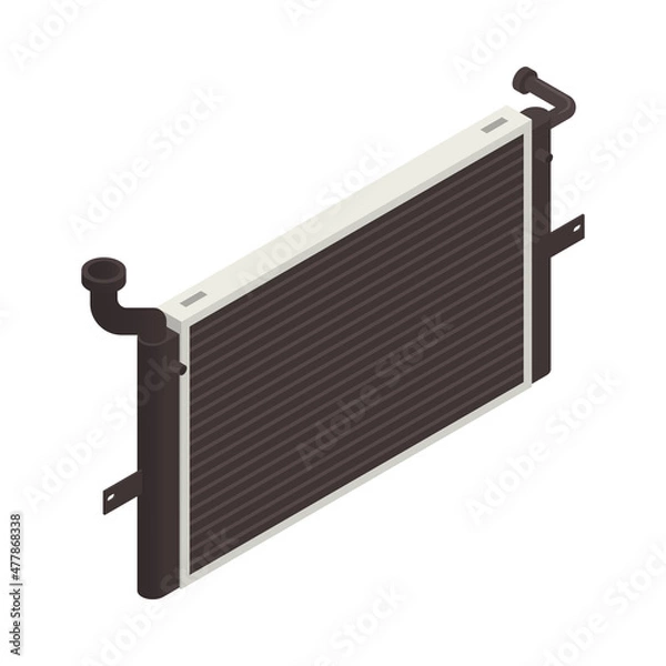 Obraz Isometric Car Radiator Composition