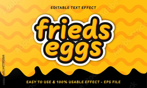 Fototapeta editable egg text effect usable for product or company logo