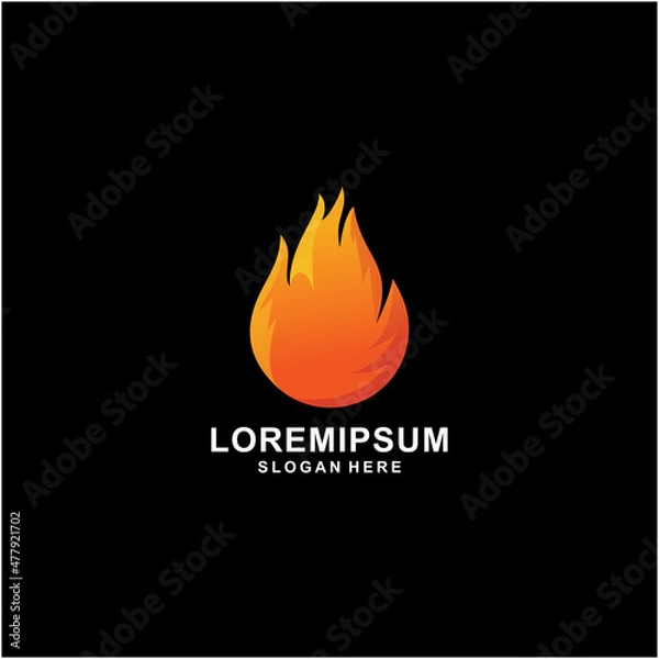 Obraz Fire flame logo design