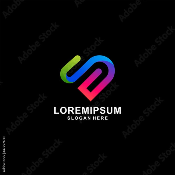 Obraz Heart shaped logo template