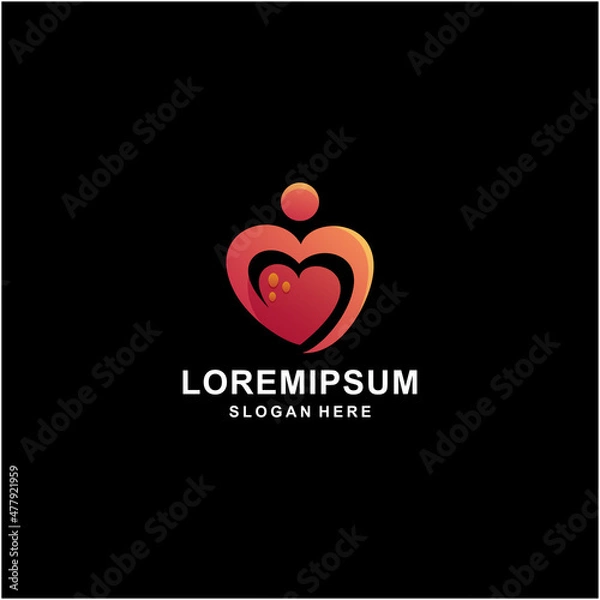 Obraz Love logo template design