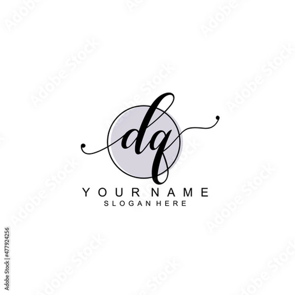 Obraz DQ initial  Luxury logo design collection
