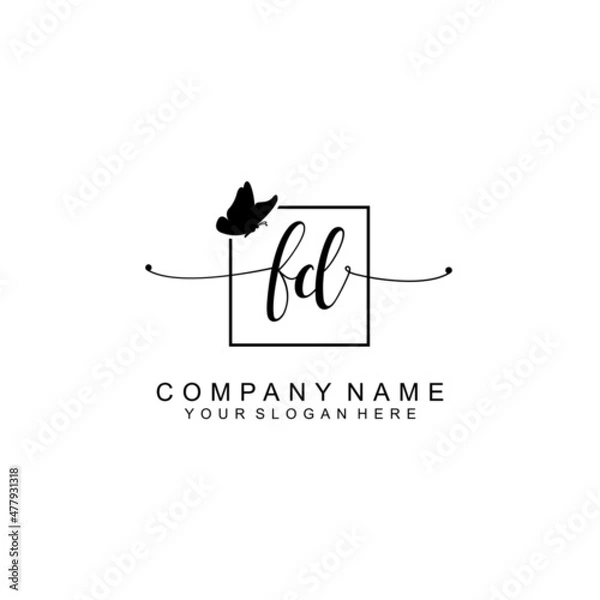 Obraz FD initial  Luxury logo design collection