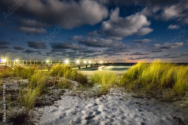 Obraz küste bei nacht