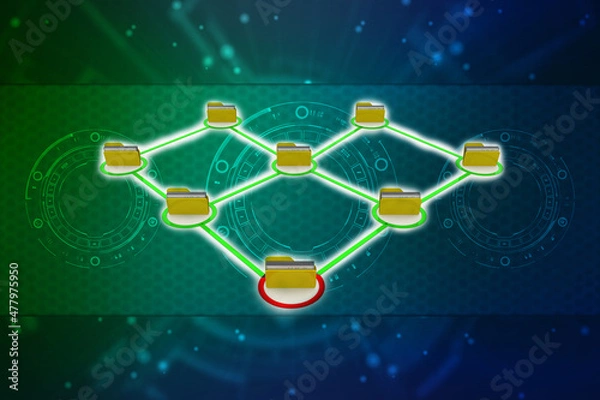 Obraz 3d illustration of Data sharing concept