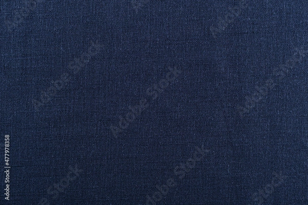 Obraz surface of dark blue linen fabric, background, texture