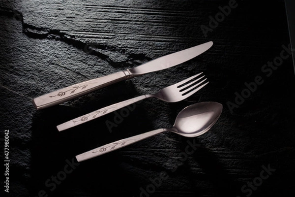Obraz Silverware on Stone