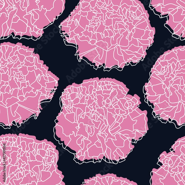 Obraz Carnation flower themed surface pattern design