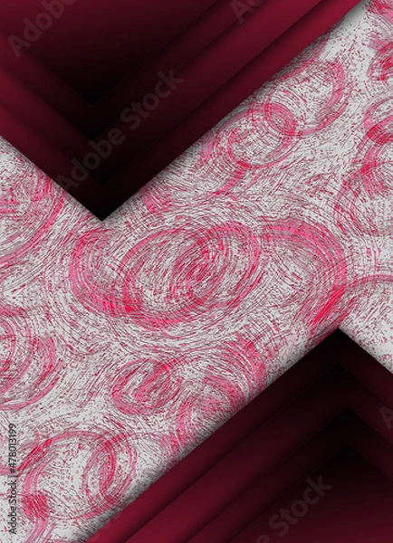 Fototapeta Red background of Abstract dynamic modern stripes texture background