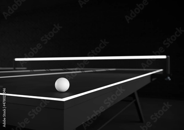 Fototapeta Table tennis table. Black and white