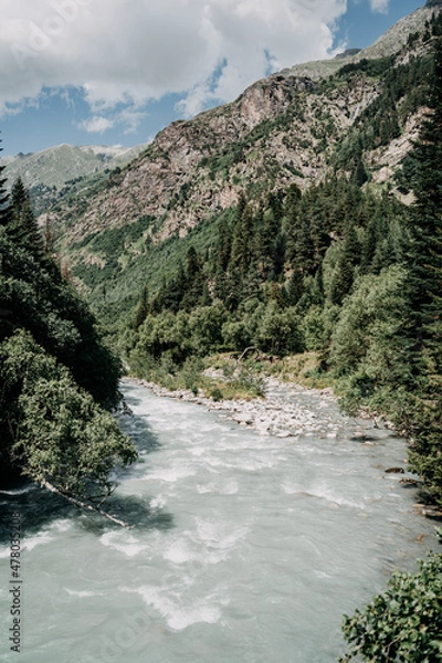Obraz river in the mountains