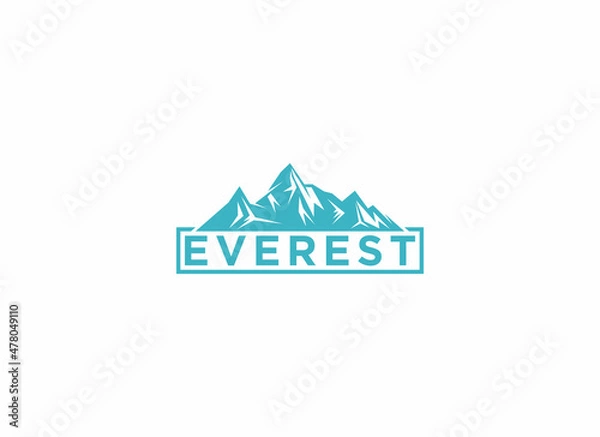 Obraz everest logo template vector, icon in white background