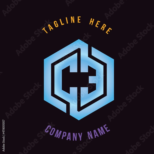 Fototapeta C3  lettering logo is simple, easy to understand and authoritative