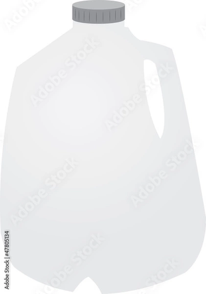 Fototapeta Isolated gallon of milk with cap