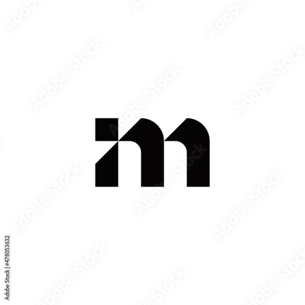 Fototapeta i m im initial logo design vector template