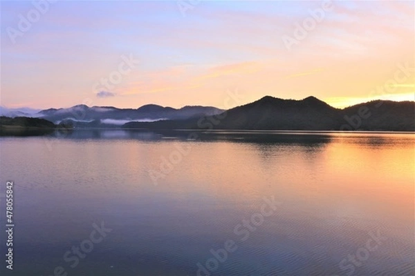 Fototapeta 山陰海岸国立公園　京丹後市久美浜湾の夕景