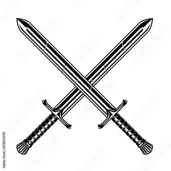 Fototapeta Crossed Sword vector illustration