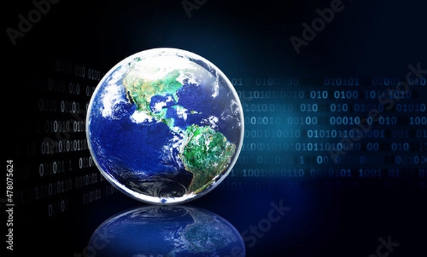 Fototapeta ideas can make an impact and different on the digital world concept, Elements of this image furnished by NASA