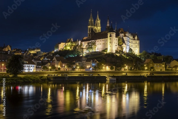 Obraz  Albrechtsburg Meissen bei Nacht