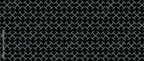 Fototapeta Dark gray geometric grid background. Pattern with squares. Modern dark abstract vector texture.	