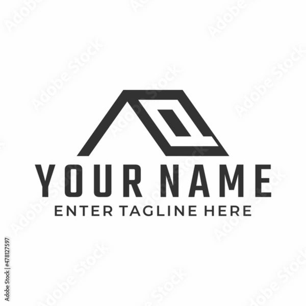 Fototapeta House building logo design illustration, vector, silhouette, symbol, icon