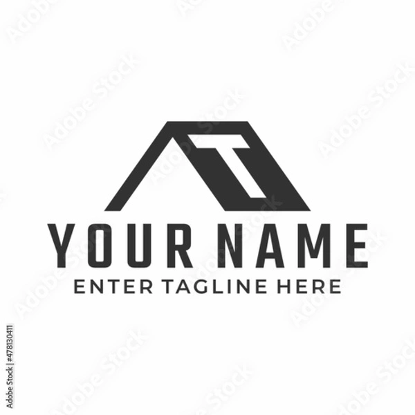 Fototapeta House building logo design illustration, vector, silhouette, symbol, icon