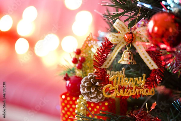 Obraz クリスマスツリーとイルミネーション