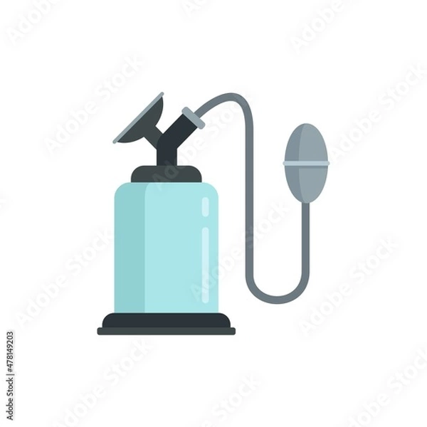 Fototapeta Hand breast pump icon flat isolated vector