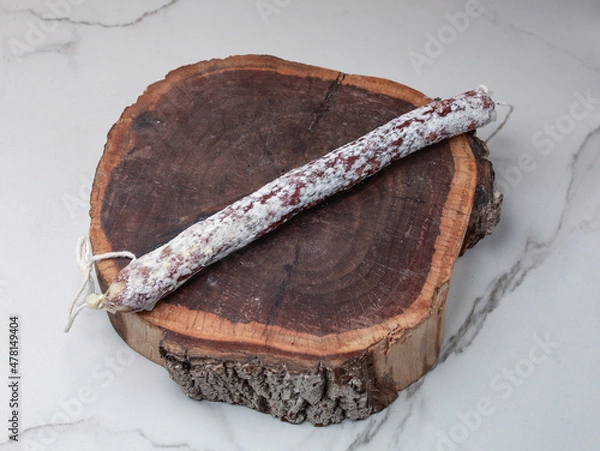 Obraz salami on a light background