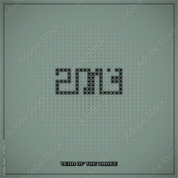 Fototapeta New year conceptual illustration with snake game