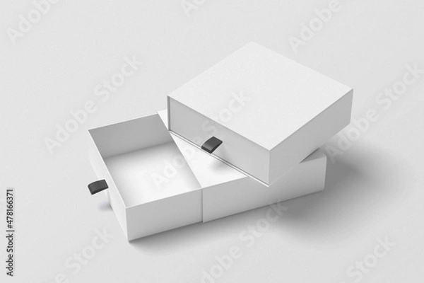 Obraz Square sliding drawer box mockup
