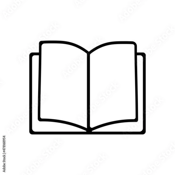 Fototapeta Book icon vector. open book icon vector. ebook icon