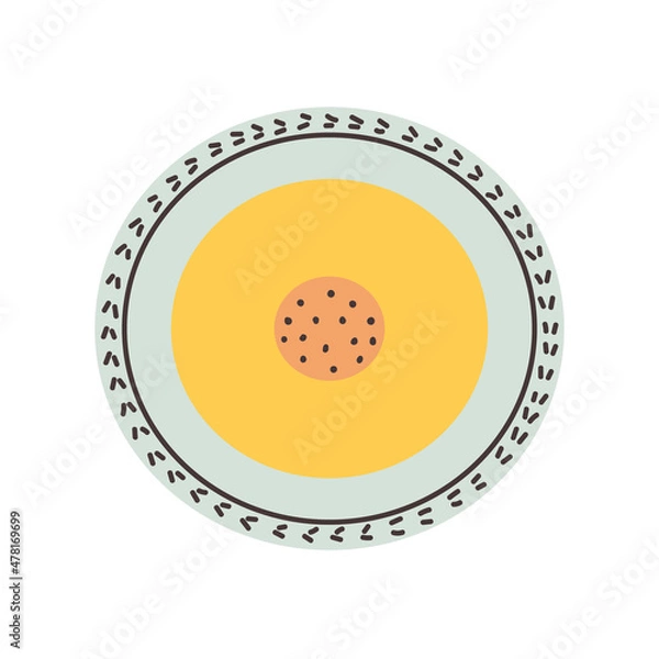 Fototapeta Ceramic modern tableware plate