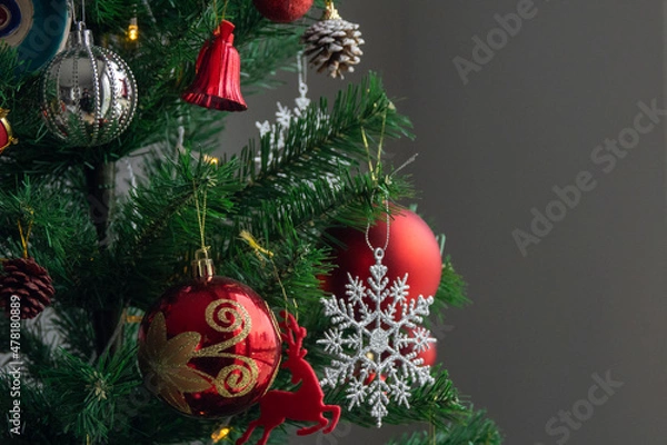 Obraz the new year tree decorations