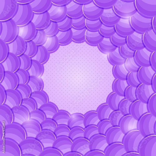 Fototapeta Abstract Blue Card with Copyspace and Bubble Circle