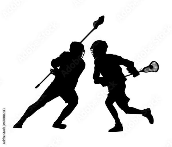 Obraz lacrosse players vector