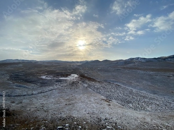 Fototapeta snow covered mountains