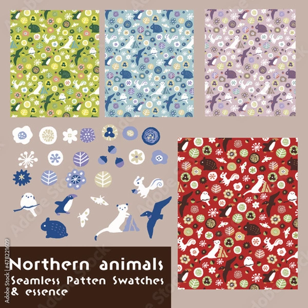 Obraz 北国の動物たち