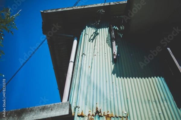 Obraz レトロなトタンの外壁