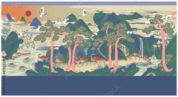 Fototapeta 십장생도